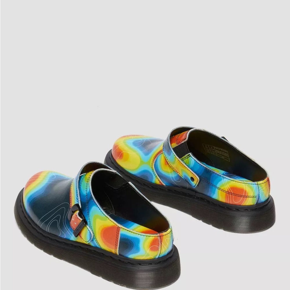 Dr. Martens ISHAM GENIX NAPPA RECLAIMED THERMAL MAP LEATHER SLINGBACK MULE - Picture 5 of 8